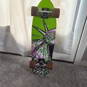 Punked Green and Pink Graphic Skateboard